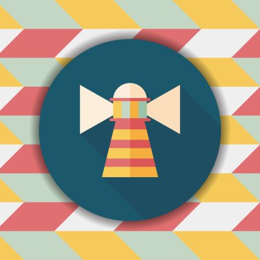 Deniz feneri uzun gölge, eps10 düz simgesiyle