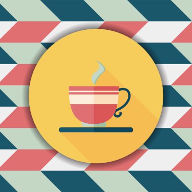 Uzun Gölge, eps10 ile kahve düz simgesi