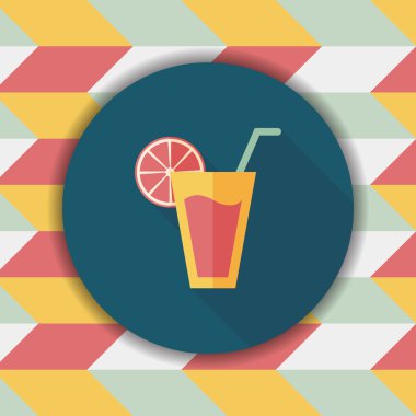 Uzun Gölge, eps10 ile kokteyl düz simgesi