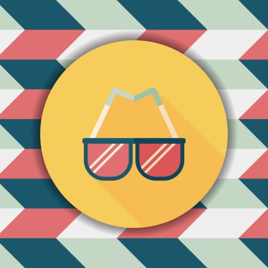 Güneş gözlüğü uzun gölge, eps10 düz simgesiyle