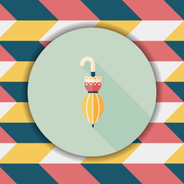 şemsiye uzun gölge, eps10 düz simgesiyle