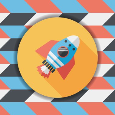 Uzun Gölge, eps10 ile alan roket düz simgesi