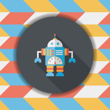 Uzun Gölge, eps10 ile alan robot düz simgesi