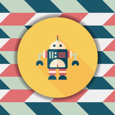 Uzun Gölge, eps10 ile alan robot düz simgesi