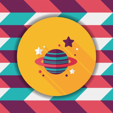 Uzun Gölge, eps10 ile alan gezegen düz simgesi