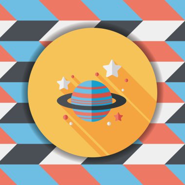 Uzun Gölge, eps10 ile alan gezegen düz simgesi