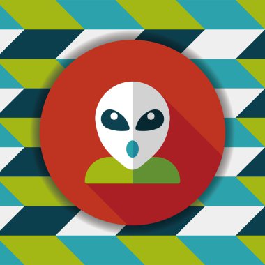 Uzun Gölge, eps10 alanı yabancı düz simgesiyle