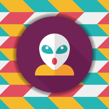 Uzun Gölge, eps10 alanı yabancı düz simgesiyle