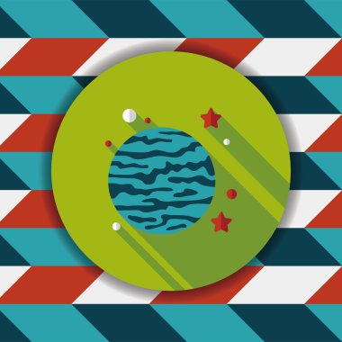 Uzun Gölge, eps10 ile alan gezegen düz simgesi