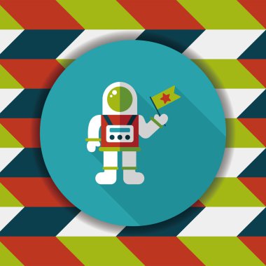 Uzun Gölge, eps10 ile uzay astronot düz simgesi