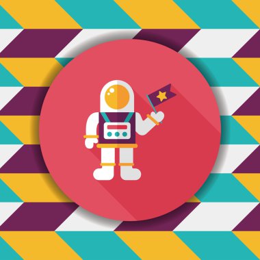 Uzun Gölge, eps10 ile uzay astronot düz simgesi