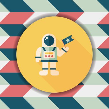 Uzun Gölge, eps10 ile uzay astronot düz simgesi