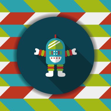 Uzun Gölge, eps10 ile alan robot düz simgesi