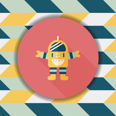 Uzun Gölge, eps10 ile alan robot düz simgesi