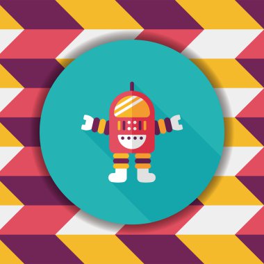 Uzun Gölge, eps10 ile alan robot düz simgesi