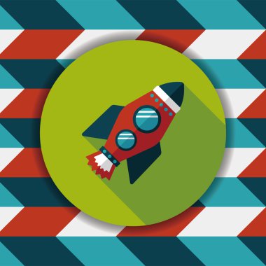 Uzun Gölge, eps10 ile alan roket düz simgesi