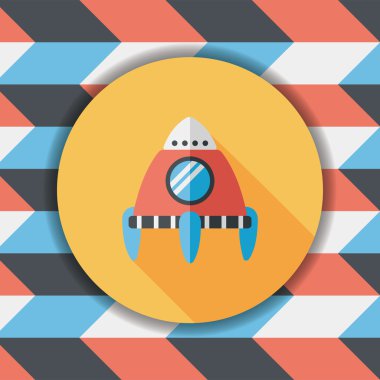 Uzun Gölge, eps10 ile alan roket düz simgesi