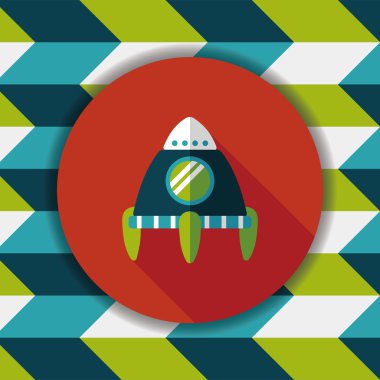 Uzun Gölge, eps10 ile alan roket düz simgesi