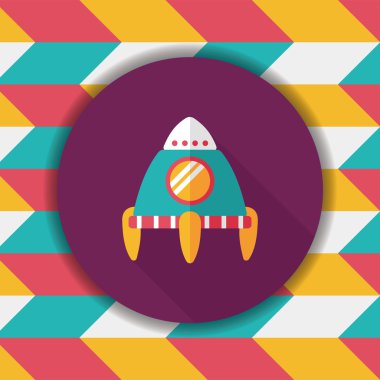 Uzun Gölge, eps10 ile alan roket düz simgesi