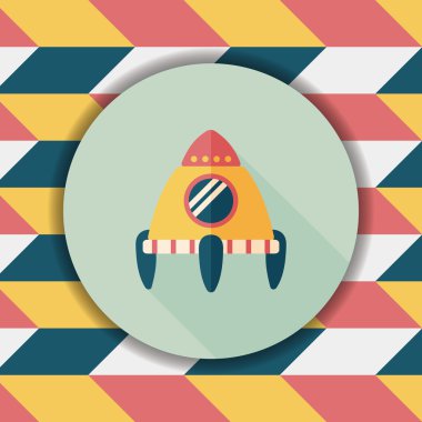 Uzun Gölge, eps10 ile alan roket düz simgesi