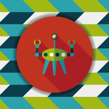 Uzun Gölge, eps10 ile alan robot düz simgesi