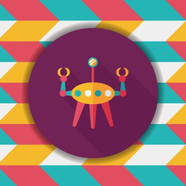 Uzun Gölge, eps10 ile alan robot düz simgesi