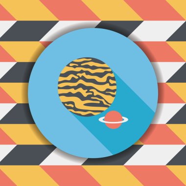 Uzun Gölge, eps10 ile alan gezegen düz simgesi