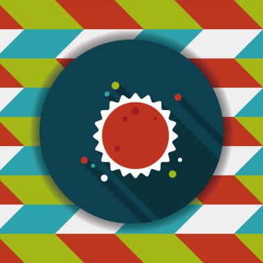 Uzun Gölge, eps10 ile alan güneş düz simgesi