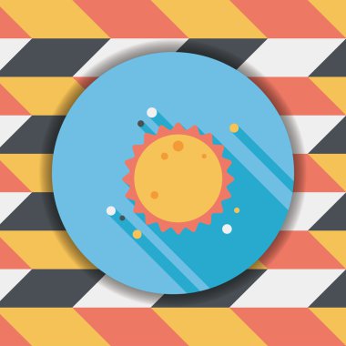 Uzun Gölge, eps10 ile alan güneş düz simgesi