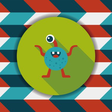 Uzun Gölge, eps10 alanı yabancı düz simgesiyle