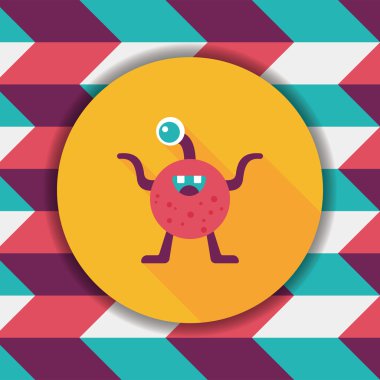 Uzun Gölge, eps10 alanı yabancı düz simgesiyle