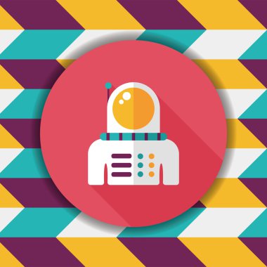 Uzun Gölge, eps10 ile uzay astronot düz simgesi