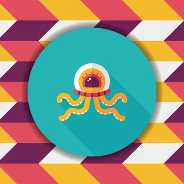 Uzun Gölge, eps10 alanı yabancı düz simgesiyle