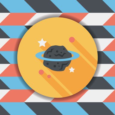 Uzun Gölge, eps10 ile alan gezegen düz simgesi