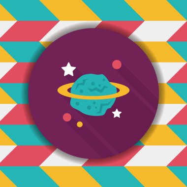 Uzun Gölge, eps10 ile alan gezegen düz simgesi