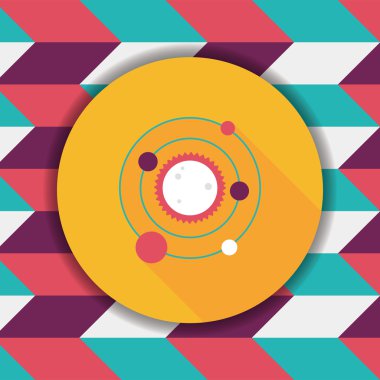 Uzun Gölge, eps10 ile alan gezegen düz simgesi