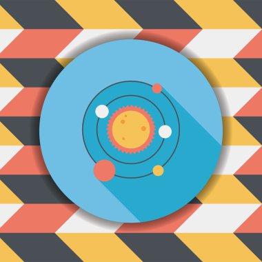 Uzun Gölge, eps10 ile alan gezegen düz simgesi