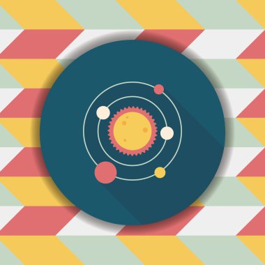 Uzun Gölge, eps10 ile alan gezegen düz simgesi