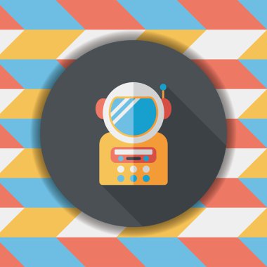 Uzun Gölge, eps10 ile uzay astronot düz simgesi