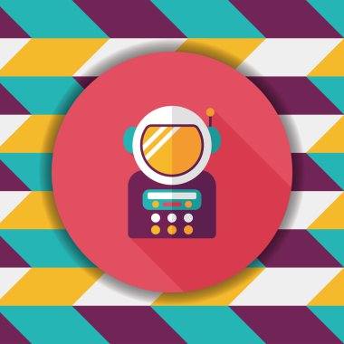 Uzun Gölge, eps10 ile uzay astronot düz simgesi