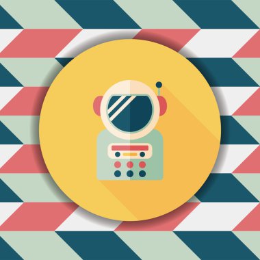 Uzun Gölge, eps10 ile uzay astronot düz simgesi