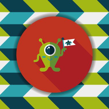 Uzun Gölge, eps10 alanı yabancı düz simgesiyle