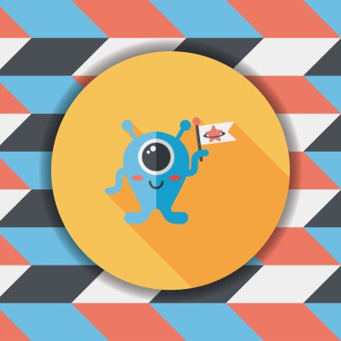 Uzun Gölge, eps10 alanı yabancı düz simgesiyle