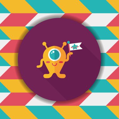 Uzun Gölge, eps10 alanı yabancı düz simgesiyle