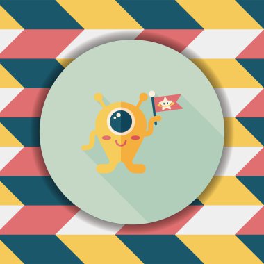 Uzun Gölge, eps10 alanı yabancı düz simgesiyle