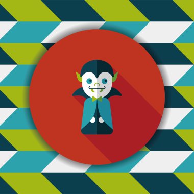 vampir düz simgesi ile uzun gölge, eps10