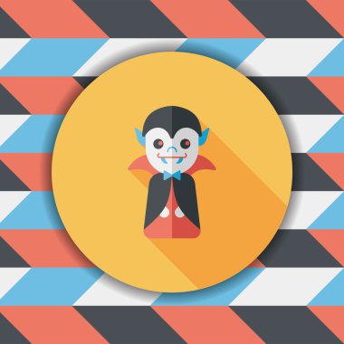 vampir düz simgesi ile uzun gölge, eps10