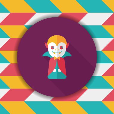 vampir düz simgesi ile uzun gölge, eps10