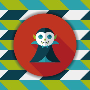 vampir düz simgesi ile uzun gölge, eps10