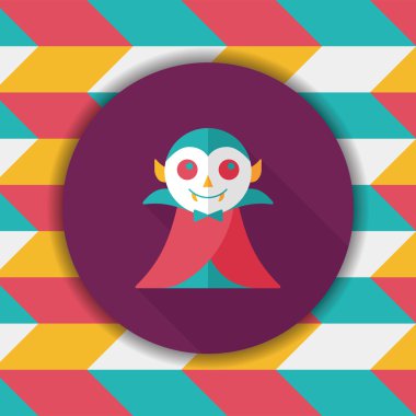 vampir düz simgesi ile uzun gölge, eps10